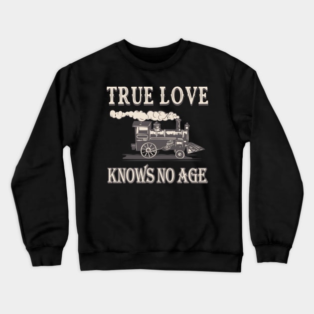 True love steam train vintage railway Crewneck Sweatshirt by Foxxy Merch